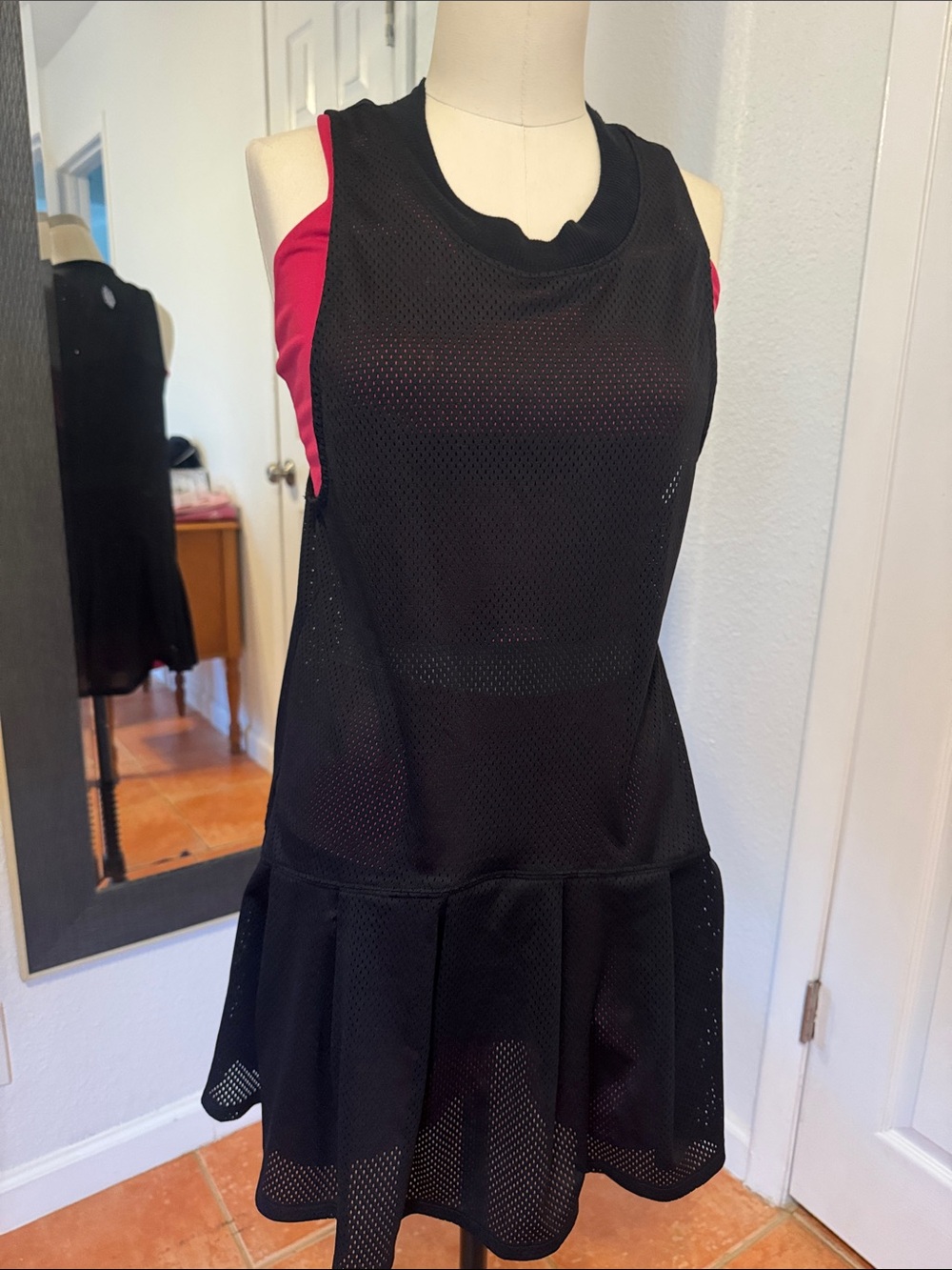 Free People Black Mesh Mini Dress.